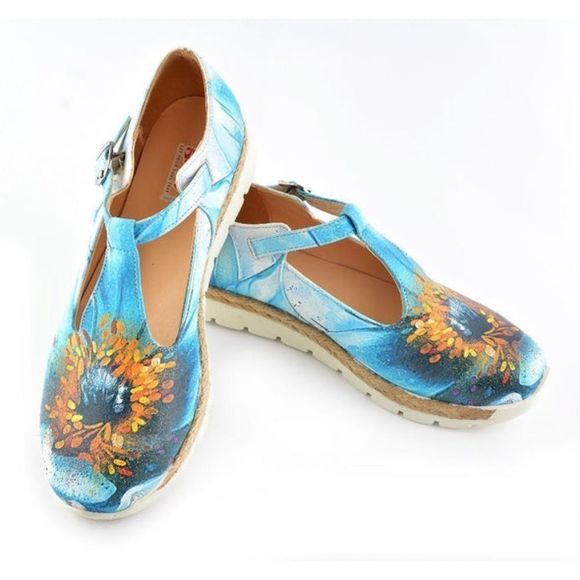 Goby Art Multi Colorful Slip on Sneakers Shoes Size 39